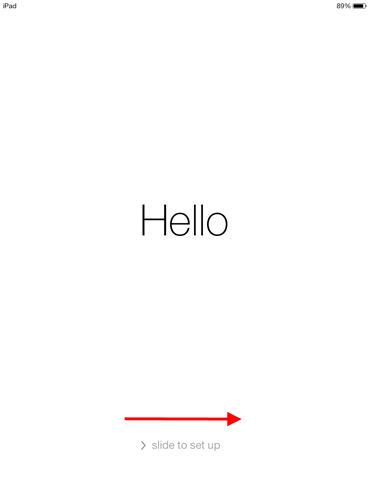 iOS 7 Welcome Screen